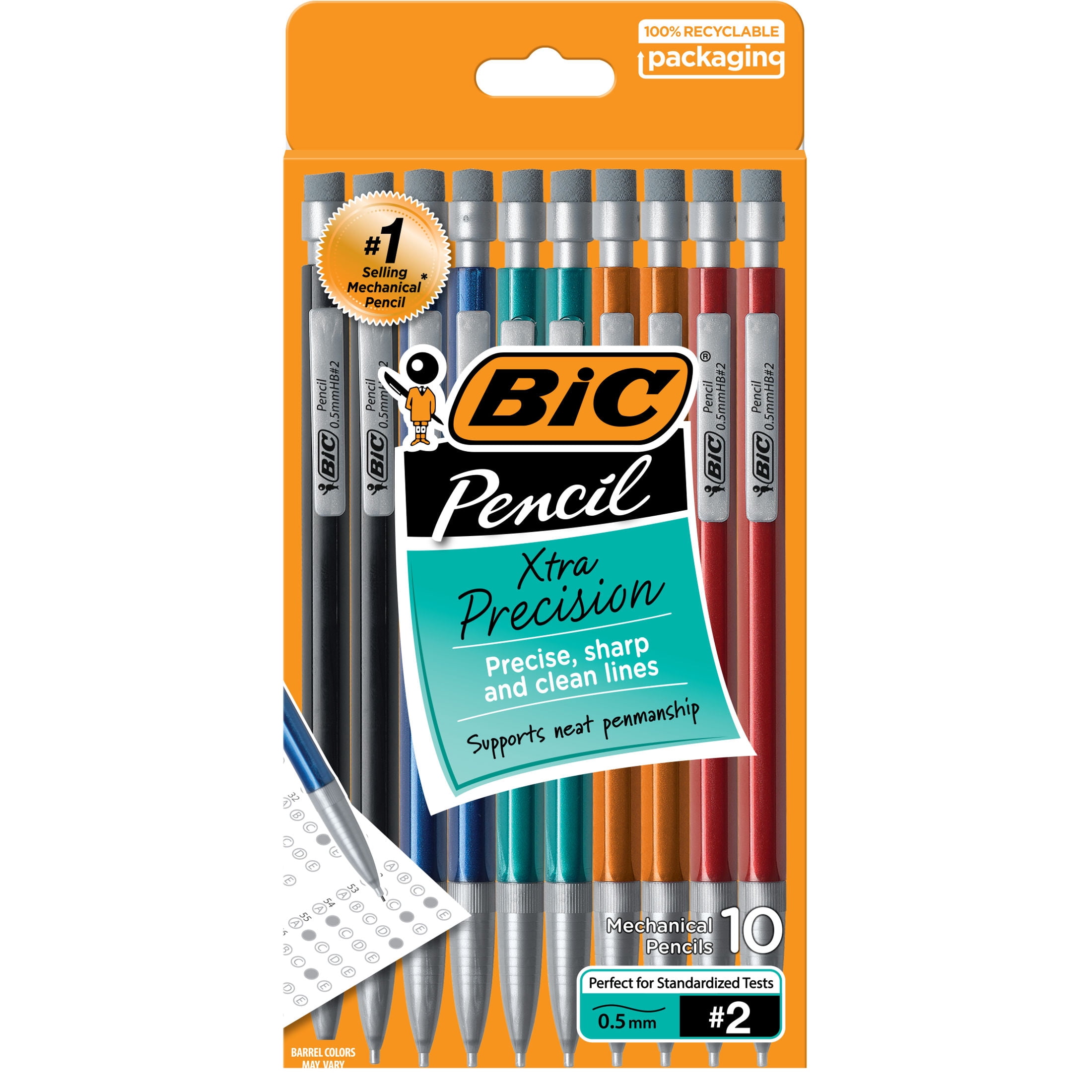 BIC Xtra Precision Mechanical Pencils, 0.5 mm, 10 Count