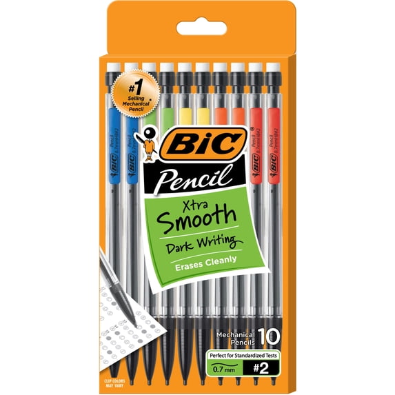 BIC Xtra Smooth Mechanical Pencils, 0.7 mm, 10 Count