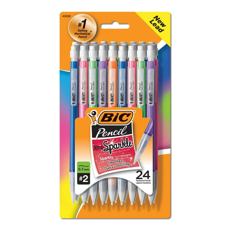 Xtra-Sparkle Mechanical Pencil Value Pack, 0.7 mm, HB (#2), Black Lead, Assorted Barrel Colors, 24/Pack Xtra-Sparkle Mechanical Pencil Value Pack, 0.7 mm, HB (#2), Black Lead, Assorted Barrel Colors, 24/Pack