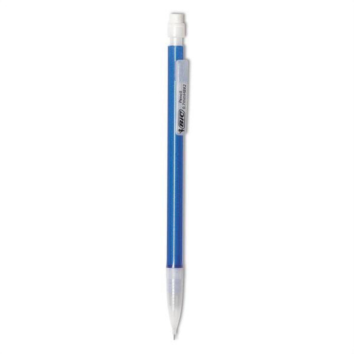BIC® 4-Color Pen/Pencil, #2HB Pencil Lead, 0.7 mm Medium Point,  White/Gray/Black Barrel, Black/Blue/Red Ink