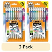 (2 pack) BIC Xtra-Sparkle No. 2 Mechanical Pencils with Erasers, Medium Point (0.7mm), 24 Pencils