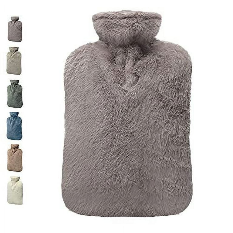 Hot Water Bottle 2 Liter with Cover Fleece, Hot Water Bag PVC for Pain  Relief, Large Capacity, Odorless, BPA Free, Premium Materials, Suit Neck  Shoulder Pain, Feet Warmer, Menstrual Cramps 