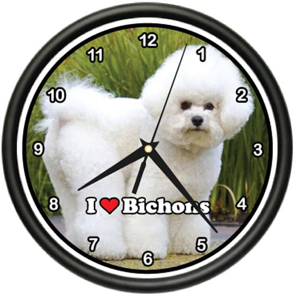 BICHON FRISE Wall Clock dog pet dogs breeder gift