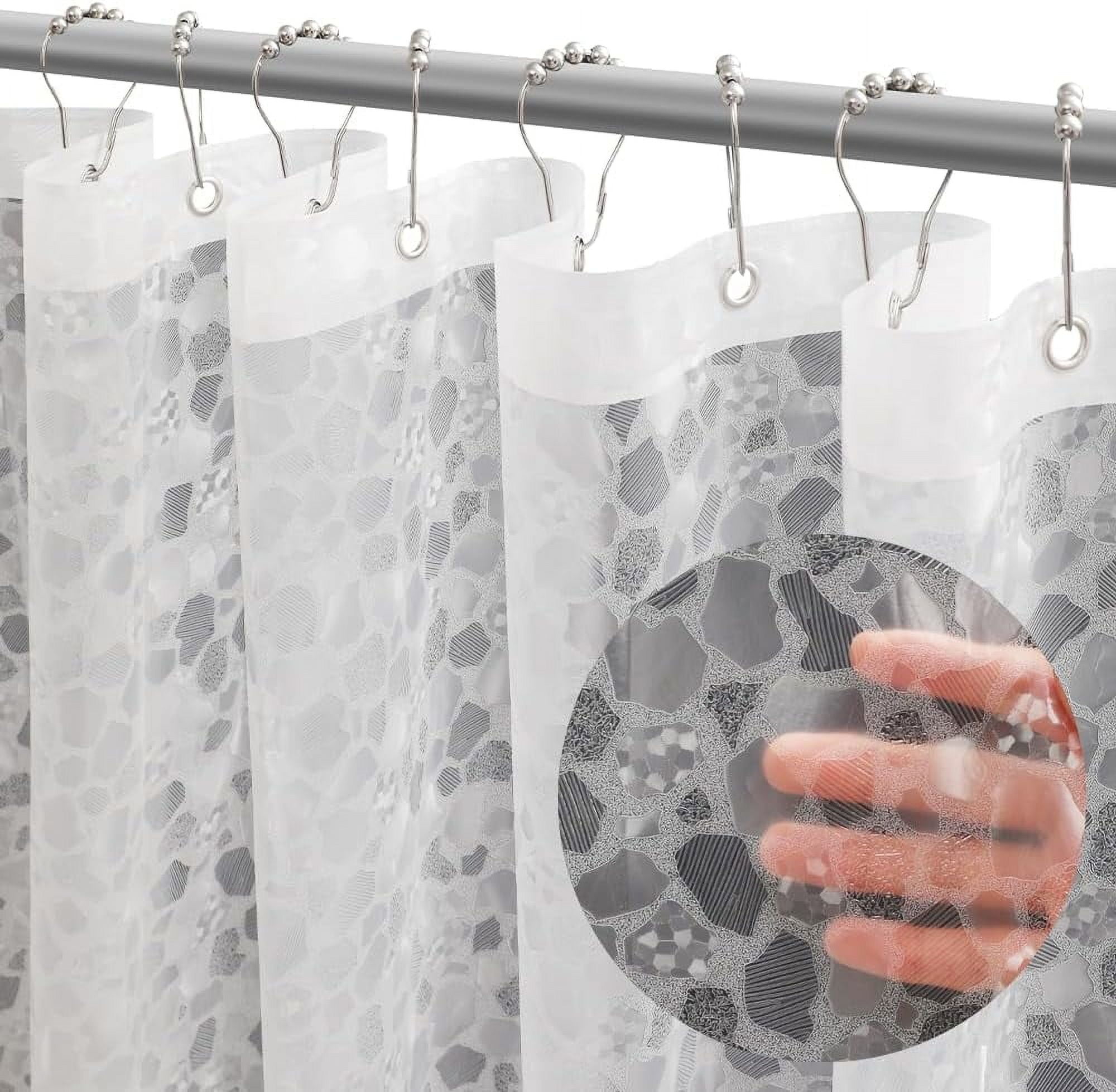 BICIDO-3D EVA Clear Plastic Shower Curtain Liner, Light Weight 72" x 72 ...