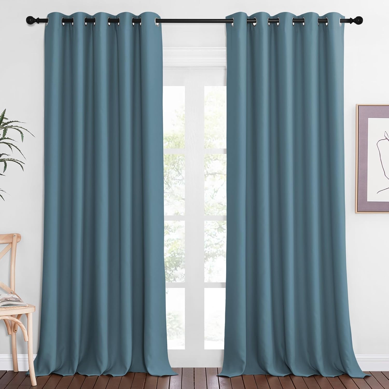 BICIDO-Sliding Door Window Treatment Blackout Patio Door Curtain Panels