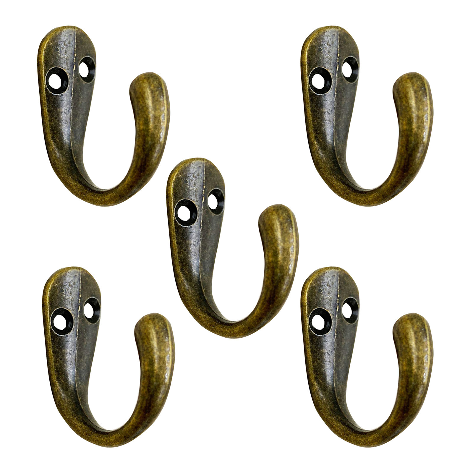 BICOASU 5 Pack Wall Mounted Coat Hooks Hanger Holder For Wall Vintage