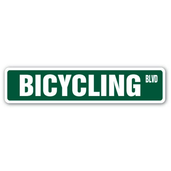 BICYCLING Street Sign bike road biking mountain bike | Indoor/Outdoor | 18" Wide
