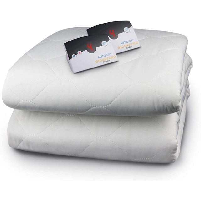 BIDDEFORD BLANKETS Quilted Electric Heated Mattress Pad with Digital