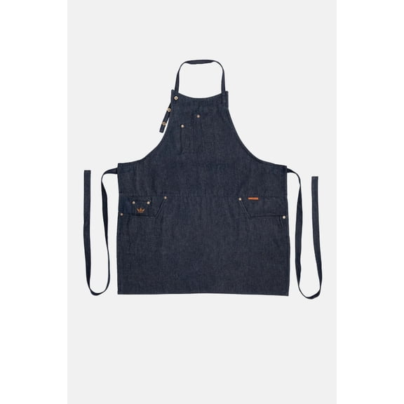 BIDK Home 5-Pocket Denim Kitchen Apron - 33.5" - Brute Blue
