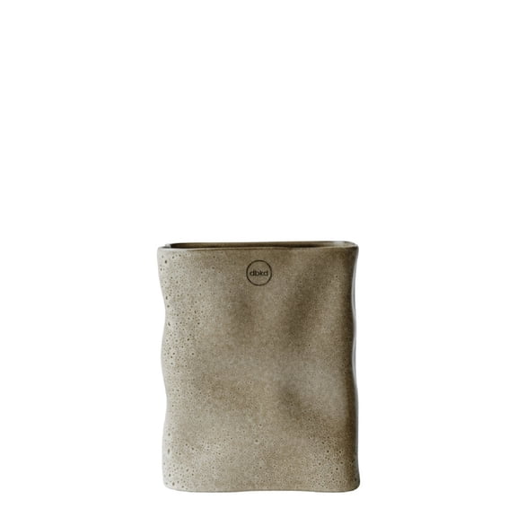 BIDK Home Abstract Rectangular Ceramic Vase - 31.5" - Beige