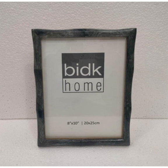 BIDK Home Bamboo Tile Picture Frame - for 8" x 10" Photo - Gray