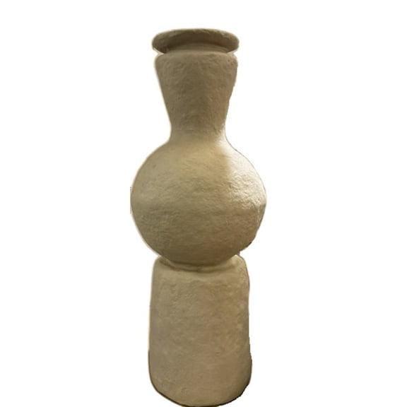 BIDK Home Bouquet Paper Mache Vase - 33" - Tan