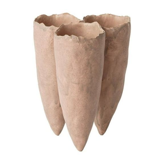 BIDK Home Clustered Conical Shaped Ceramic Vase - 6" - Brown