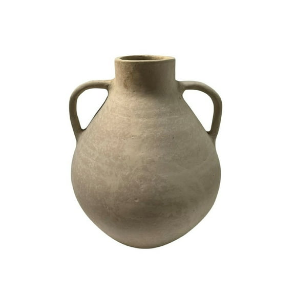 BIDK Home Eco Mix Paper Mache Vase with Handle - 13.5" - White