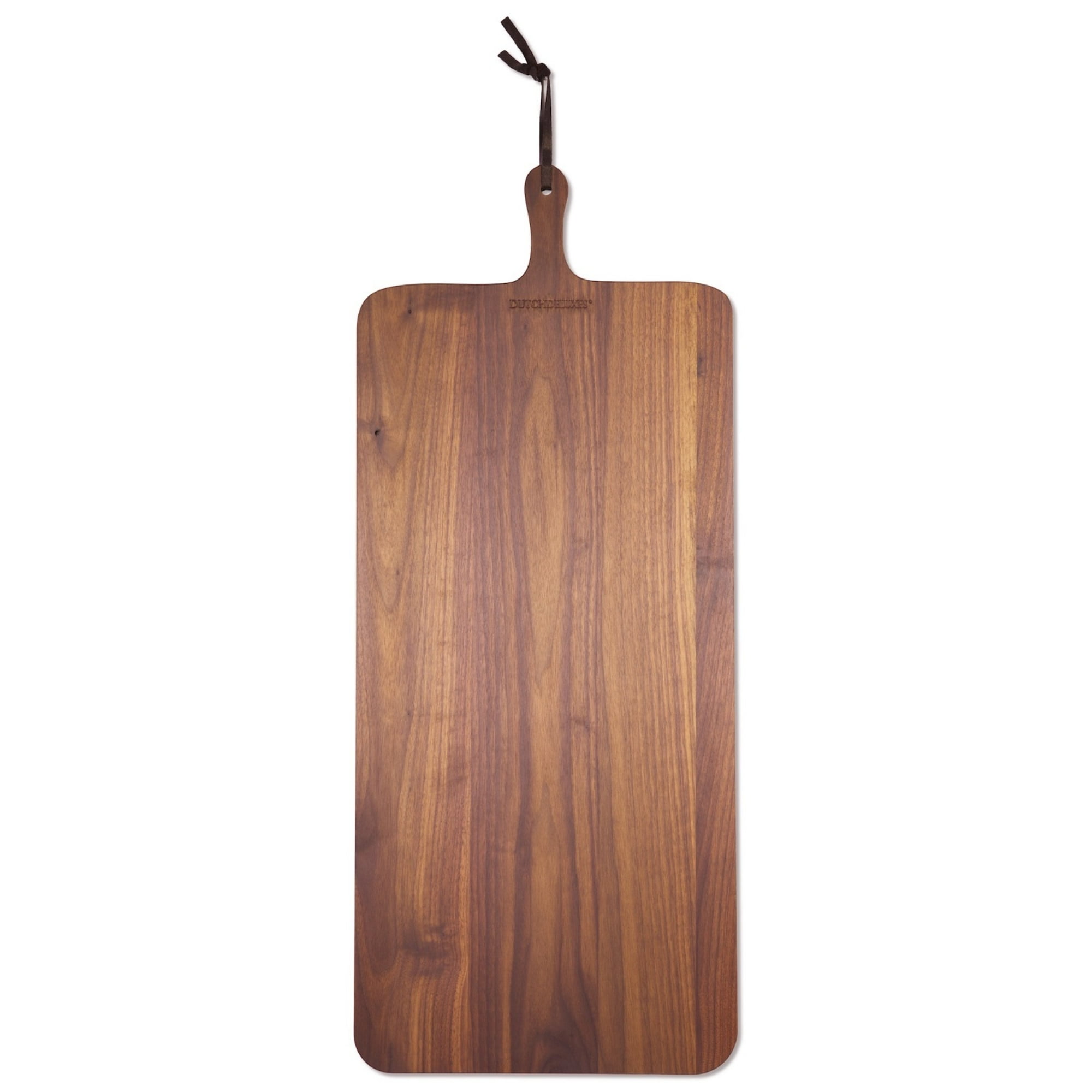 Extra Large Walnut Brown Rectangular Wooden Serving Board