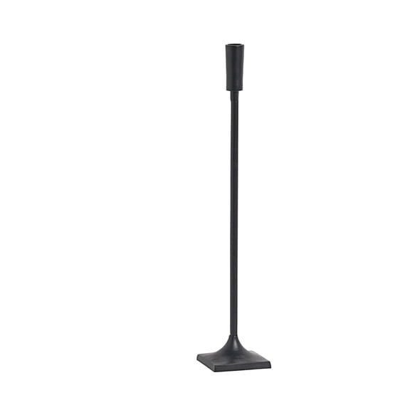 BIDK Home Flat Base Tapered Candle Holder - 27.5" - Black