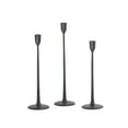 thumbnail image 1 of BIDK Home Flat Round Base Tabletop Tapered Candle Holder - 18.25" - Black, 1 of 1