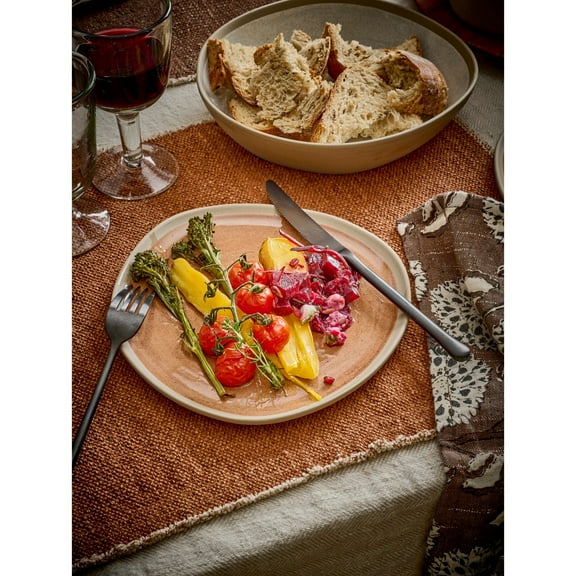 BIDK Home Handwoven Cotton Rectangular Placemat - 19.5" - Brick Red