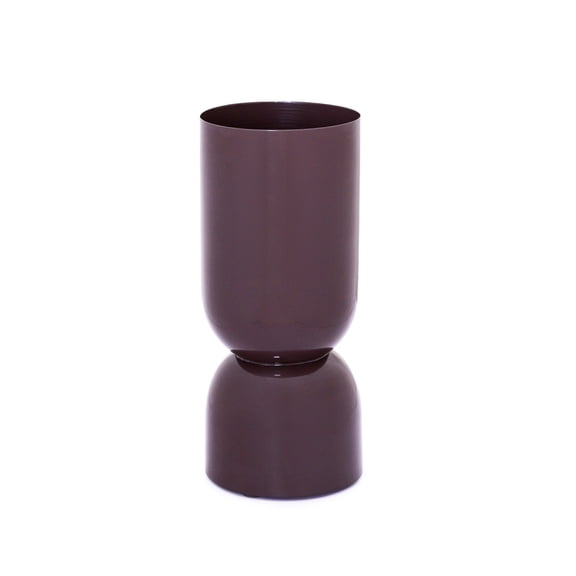 BIDK Home Hourglass Shaped Metal Vase - 10" - Brown