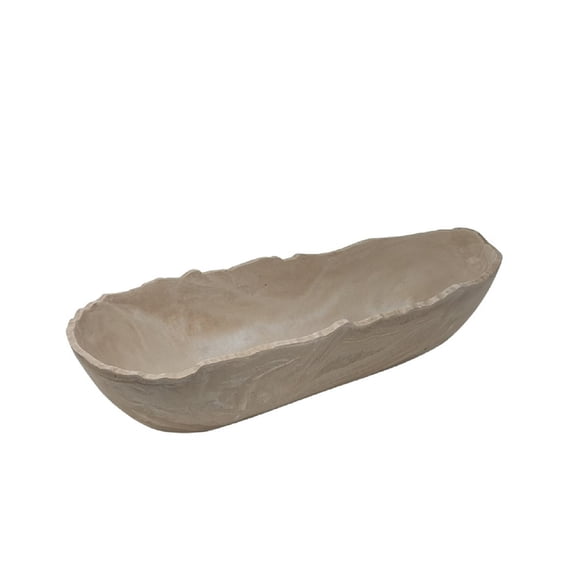 BIDK Home Large Abstract Serving Dish - 23.25" - Beige