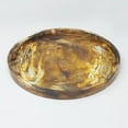 thumbnail image 1 of BIDK Home Large Round Tortoiseshell Decorative Tray - 16" - Brown and Yellow, 1 of 7