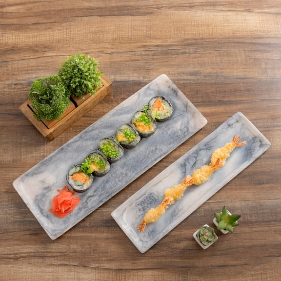 BIDK Home Matte Rectangle Serving Platter - 16.5" - Set of 2