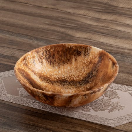 BIDK Home Matte Tortoise Serving Bowl - 19.5" - Brown
