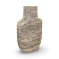 thumbnail image 1 of BIDK Home Medium Rustic Style Handcrafted Travertine Vase - 10.5" - Gray, 1 of 1