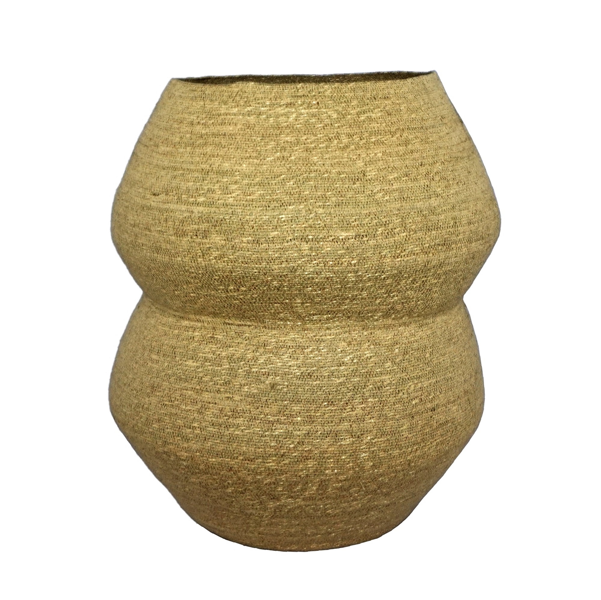 Natural Seagrass Storage Basket with Brown Accents, 25.5"