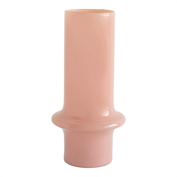 BIDK Home Opaque Decorative Glass Vase- 12.25" - Light Orange