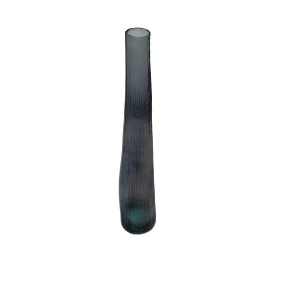 BIDK Home Organic Tapered Cylindrical Glass Vase - 19.75" - Blue