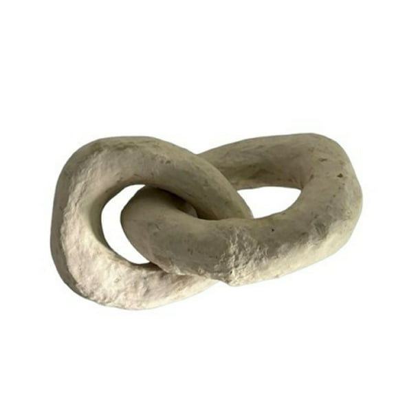 BIDK Home Paper Mache Linked Chain Small Wall Decoration - 8"