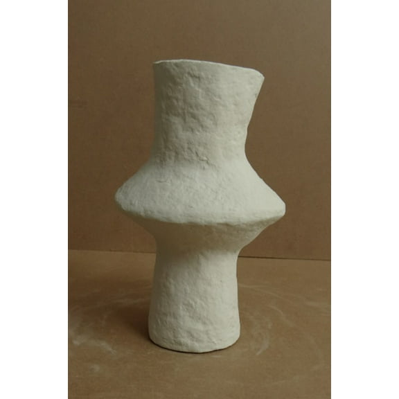BIDK Home Paper Mache Tabletop Vase - 10" - Off-White
