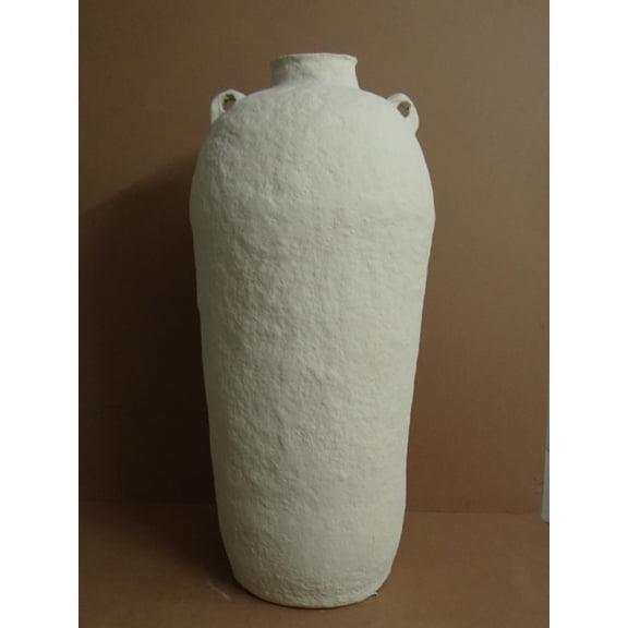 BIDK Home Paper Mache Tabletop Vase with Handles - 39.5" - Off-White