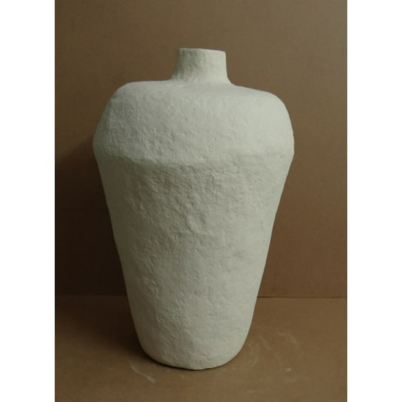 BIDK Home Paper Mache Vase - 23.5" - Off-White