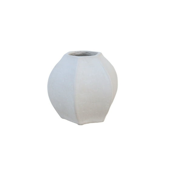 BIDK Home Paper Mache Vase - 9.25" - White