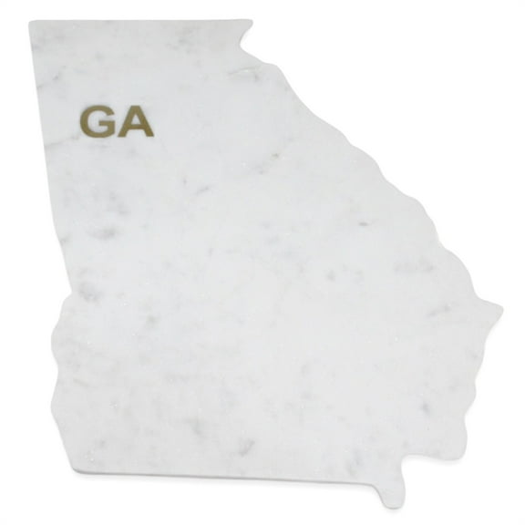BIDK Home Polished Marble "Georgia" Cutting Board - 14" - White