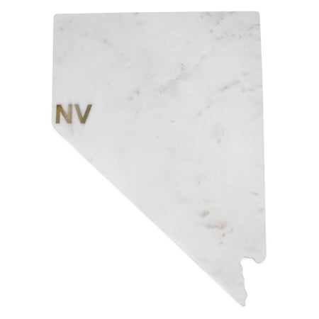 BIDK Home Polished Marble "Nevada" Cutting Board - 15.75" - White