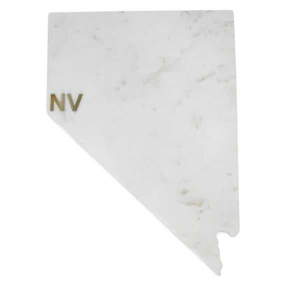 BIDK Home Polished Marble "Nevada" Cutting Board - 15.75" - White