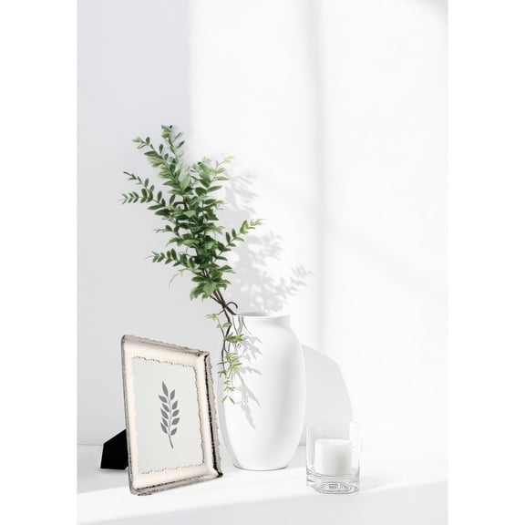 BIDK Home Rectangular Stainless Steel Picture Frame - for 8" x 10" Photo - Silver