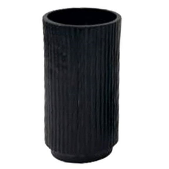 BIDK Home Round Flower Pot - 9.5" - Dark Brown
