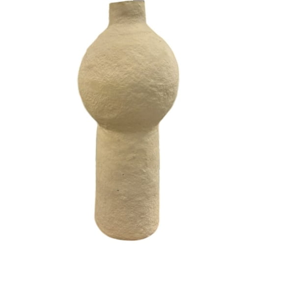 BIDK Home Rounded Top Paper Mache Vase - 31" - Tan