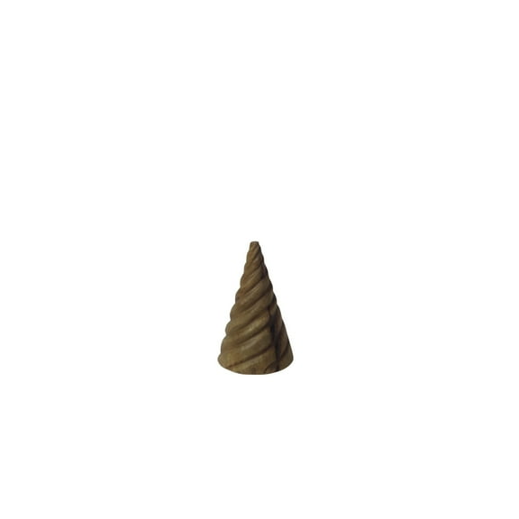 BIDK Home Small Wavy Wooden Christmas Tree - 5.5" - Brown