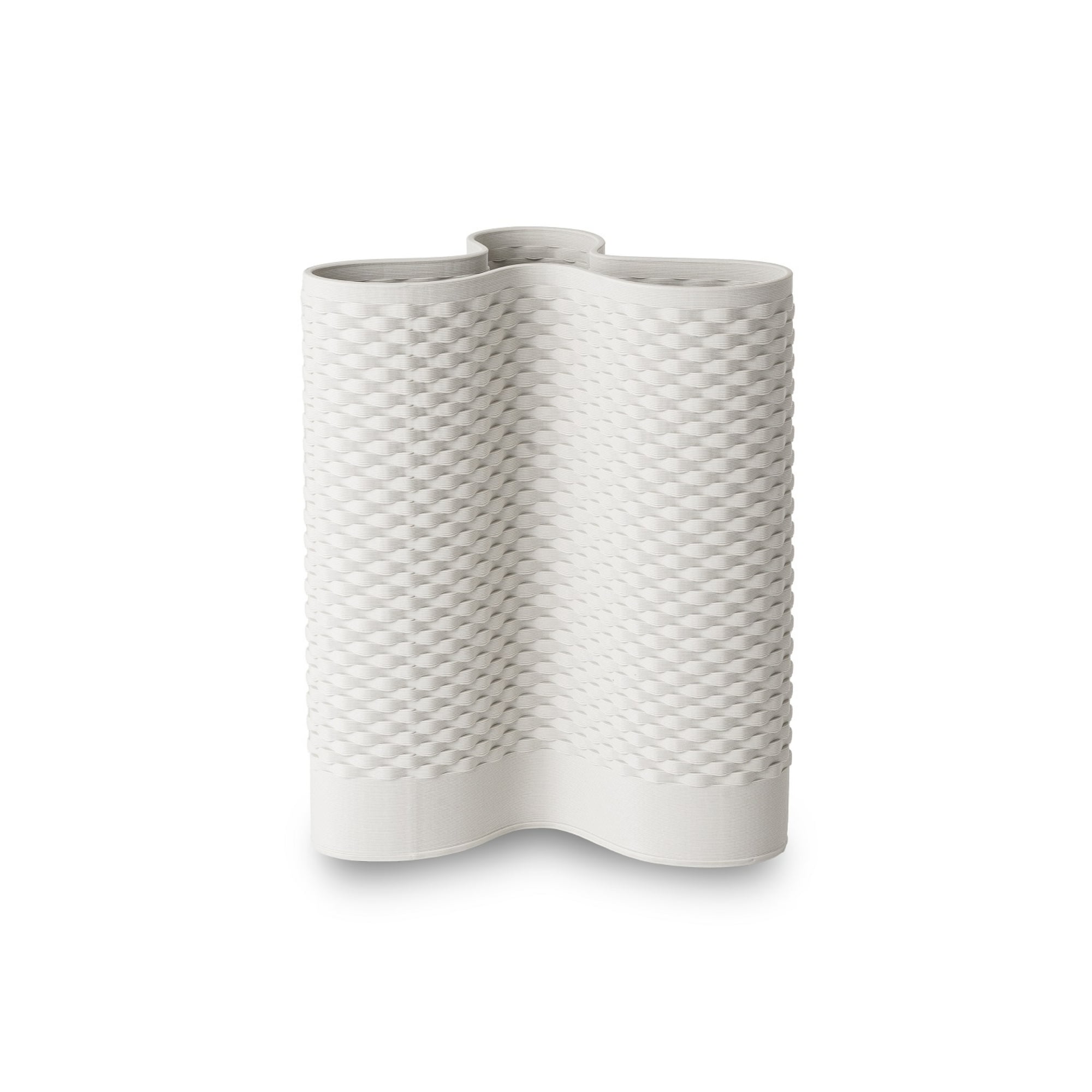 White Textured Ceramic Vase for Fresh or Dried Flowers