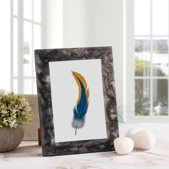 BIDK Home Swirled Rectangular Picture Frame - for 5" x 7" Photo - Black