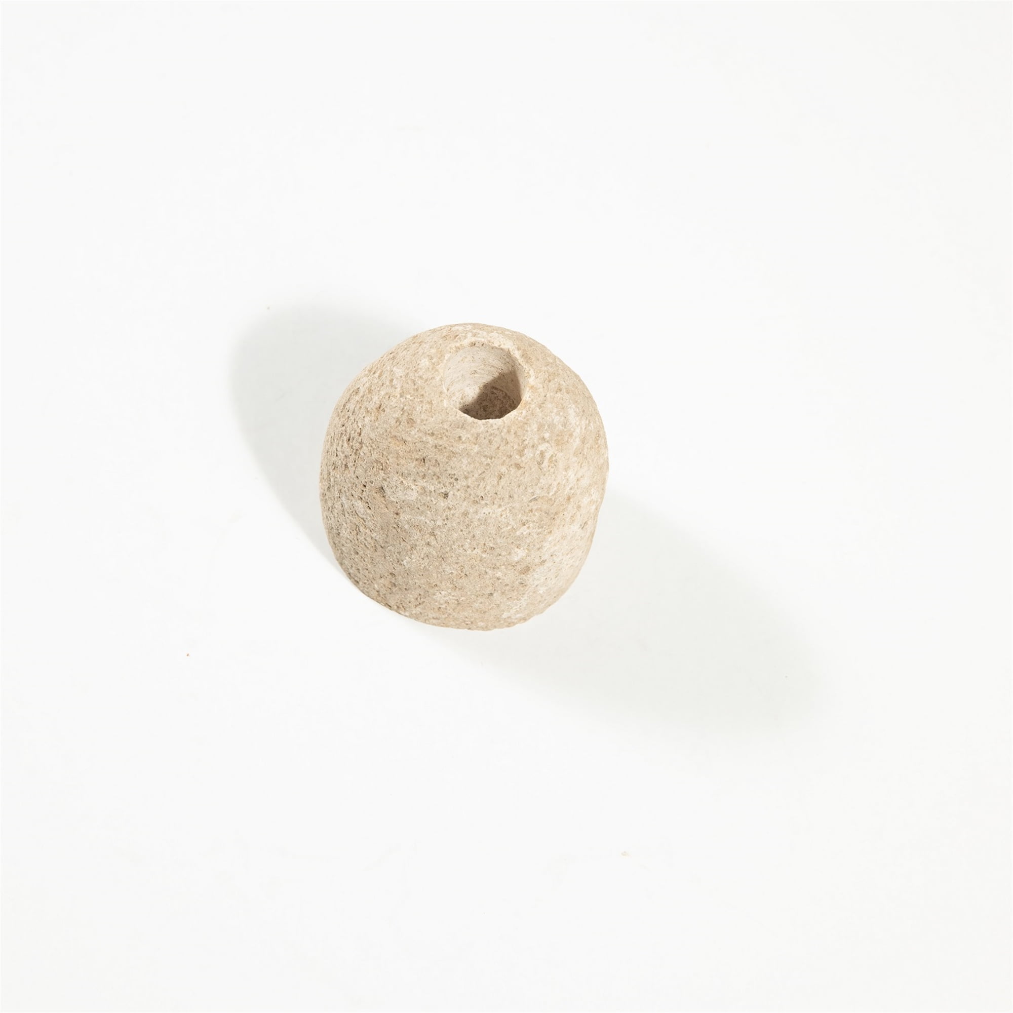 Natural Riverstone Beige Tabletop Candlestick Holder