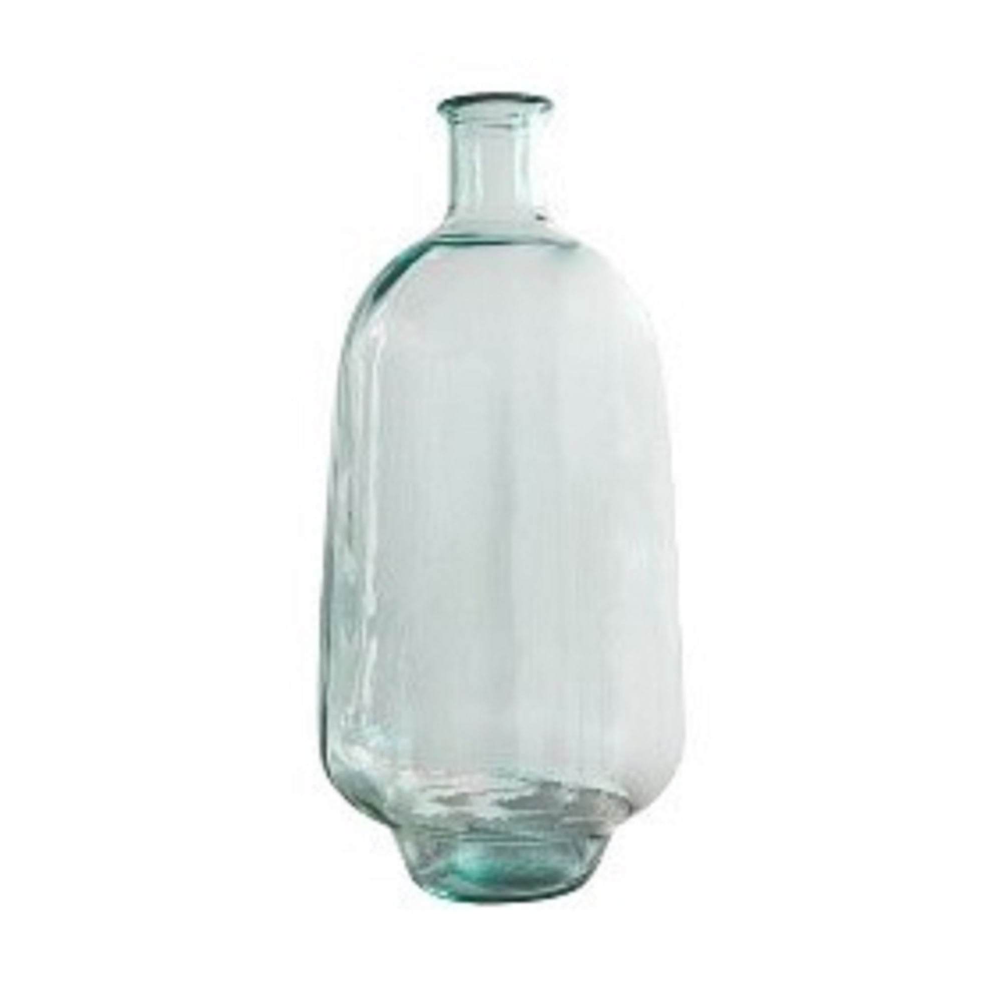 Tall Clear Glass Vase with Tapered Neck for Bouquets