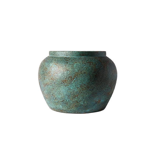 BIDK Home Terracotta Standing Jar Vase - 15.75" - Turquoise Blue