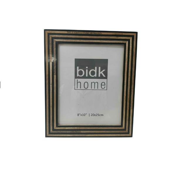 BIDK Home Tiles Rectangular Picture Frame - for 8" x 10" Photo - Black and Brown