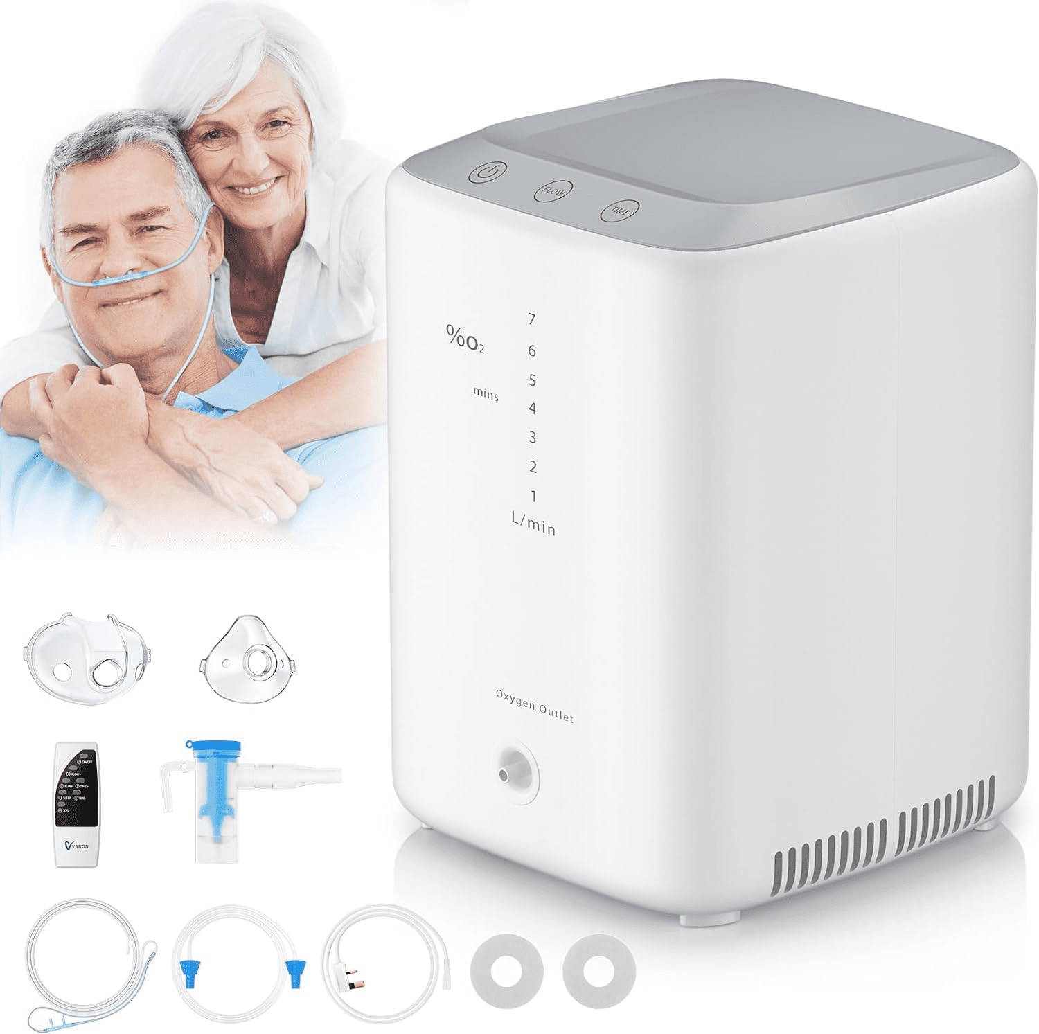 BIENDAY machine- Household&Classic Oxygen Machine w-Accessories&14.5 1-7L Tube& 93%-33%-concentration -M Home use